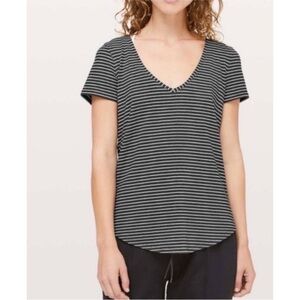 Lululemon Striped Love Tee V Neck Top